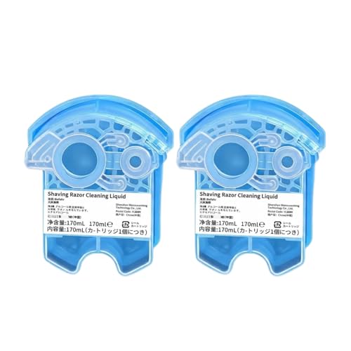 Compatible Avec Braun, PACK DE 2 Cartouches De Recharge Clean And Renew De 170 Ml CCR2/4, Solution De Nettoyage For Rasoir, Nettoie Votre Rasoir, Élimine Les...