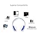 Wireless Headphones for Kids,VOTONES 85dB Volume Limited Children Wired Headphones with Microphone,Lightweight Foldable Kid Bluetooth Headset for Tablets Smartphones Laptop Computer PC Study-Blue