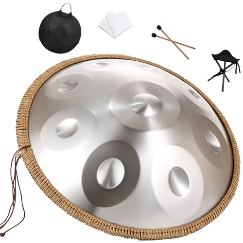 Handpan Drum 9 Notas 22 pulgadas D Minor Plata 440Hz miniatura 1