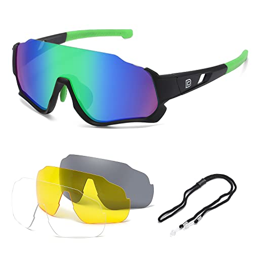 DUCO Polarized Kids Sunglasses Youth Baseball Sun Glasses Sports Teens Cycling Shades Boys Girls with 3 Lenses DK280