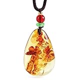 Guptue Natural amber pendant The teardrop baltic Amber beautiful petal shape different flower pendant for women