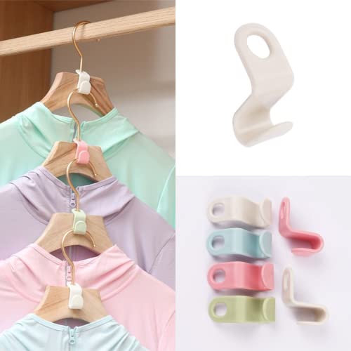 50PCS Clothes Hanger Connector Hooks Space Saving Cascading Hangers Closet Organizers Space Saver Hanger Extenders for Clothes (Mix Color)