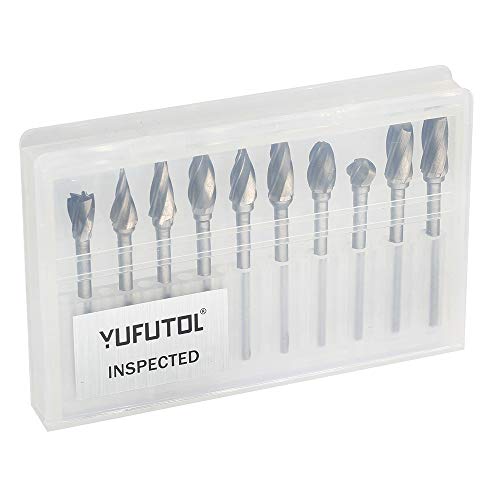 Yufutol NFBA-ALUB-10P 1/8 Inch Carbide Burr Set thumb #1
