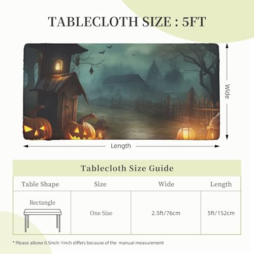 Nappe Halloween élastique pour table rectangle de jardin et repas de fête - 3