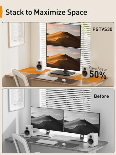 Image of Perlegear Dual Vertical Monitor Stand for 13-40 inch Screens up to 44 lbs