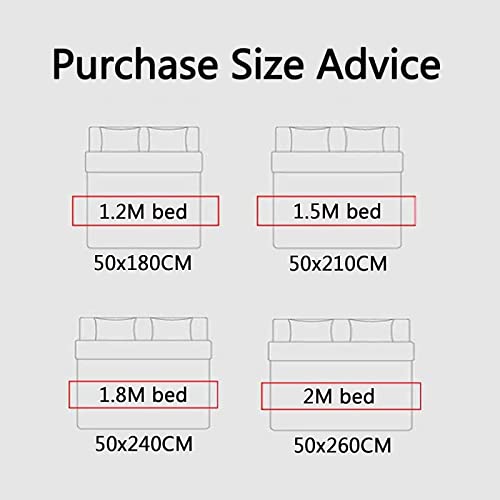 Gzqiawy Bedspreads Bed Runner Throw Bedding Single Queen King Bed Cover Towel Home Hotel Decorations Bed Towel Scarf Blue Flower With Silver Border 19.7 X 94.5 Inches (Bed Scarf Only) #TOP3