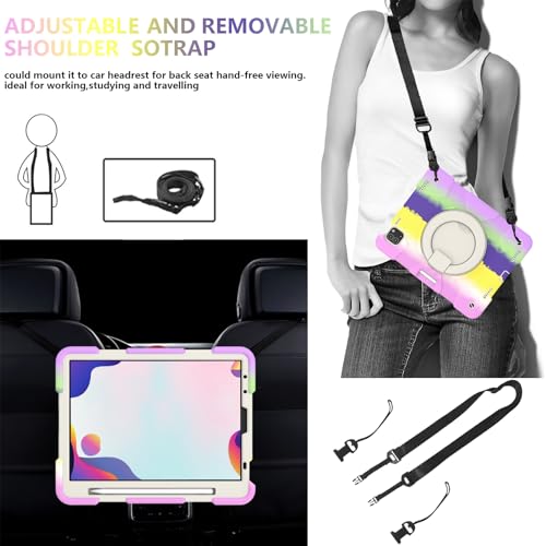 Funda para tablet para niños con soporte giratorio compatible con iPad Pro 11 y Air 5 5