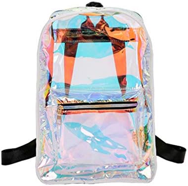 transparent rainbow backpack
