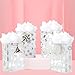 UNIQOOO 12Pcs Metallic Silver Christmas Gift Bags Bulk, M 9.25 x 7 Inch, Xmas Gift Wrap Bags Assorted, w/Snowflake, Bells Stars Ornaments, For Holidays Thanksgiving New Year Party Favor Packaging Bag