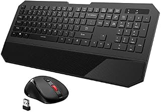 VicTsing Wireless Mouse and Keyboard Combo [Fatigue Reliever], 104-Key Wireless Keyboard with Palm