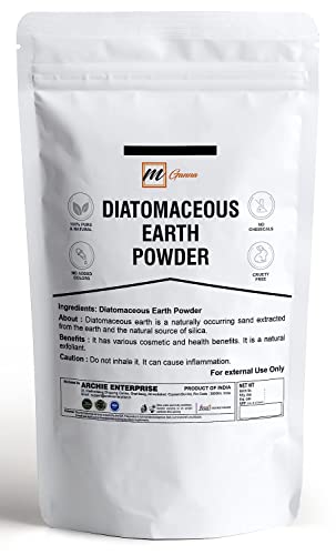 mGanna 100% Natural Diatomaceous Earth Powder for Skin Exfoliation Health & Cosmetic formulations 0.5 LBS / 227 GMS