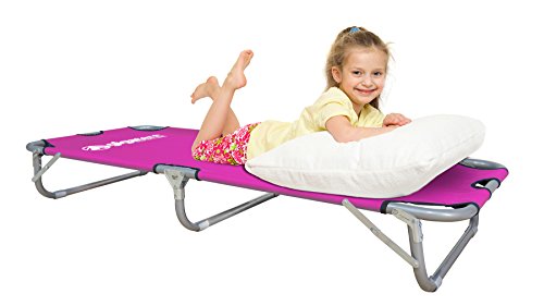 GigaTent Kids Junior Cot Portable Folding Travel Bed - Camping Outdoor Hiking RV or School Child Daycare - 60" Long - Includes Travel Bag - Pink - Thumbnail 3