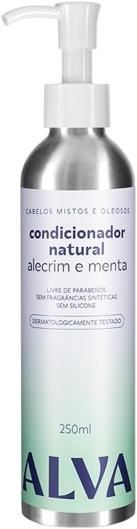 Shampoo Alva vegano e Natural, Com Óleos Naturais de Alecrim e Me...