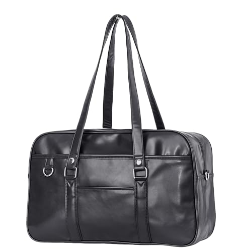 [BALISOYI] スクールバッグ 合皮 女子 高校生 通学 持ち手改良 A4対応 イヤホン穴なし