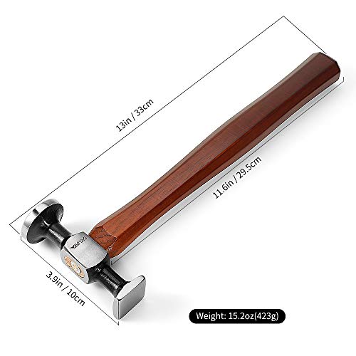 Wuta Leather Mallet Hammer Carbon Steel Double Head Hammer Cobbler Hammer For Professional Leather Craft Tool #TOP1