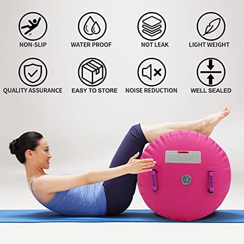 PPXIA Gymnastics Air Roller Air Barrel Inflatable Tumbling Mat, Tumble Track Backhandspring Mat Gymnastic Equipment with Pump for Yoga Training Cheerleading Home Use - Thumbnail 4