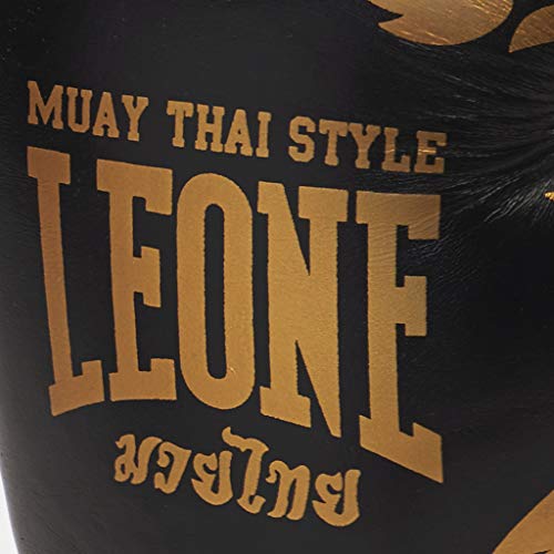 Leone 1947 Guantes de Boxeo de Muay Thai Negros, 10 oz, GN031 - imagen 3