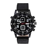 alexander milton ✔ ABMESSUNG -- Uhrenlänge: 24cm, Zifferblattdurchmesser: 4.8cm, Bandbreit: 2.4cm, Zifferblattdicke: 1.2cm. Bitte erlauben Sie ein bisschen Unterschiede aufgrund der manuellen Messung ✔ ACHTUNG: Das kleine Ziffern im Zifferblatt ist nur dekorativ und hat keine Funktion