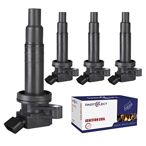 Partselect 4PCS Ignition Coil Pack UF247 UF315 Replacement for Toyota Corolla 99-08 Celica MR2 Spyder 00-05 Matrix 03-08 for Chevy Prizm 99-02 for Pontiac Vibe 03-08 L4 1.8L C1249 1ZZFE 90919-02239