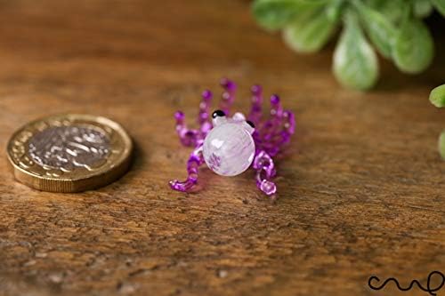 redchocol8® Handmade Purple Little Glass Octopus Gloss Garden Decor Ornament Gift Collection