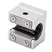 4PCS Aluminum Slider Linear Motion Ball Bearing Slide Block SBR10UU High Precision CNC Machine Tool Component for Industrial Machinery Robotics Aerospace Durable Aluminum Alloy