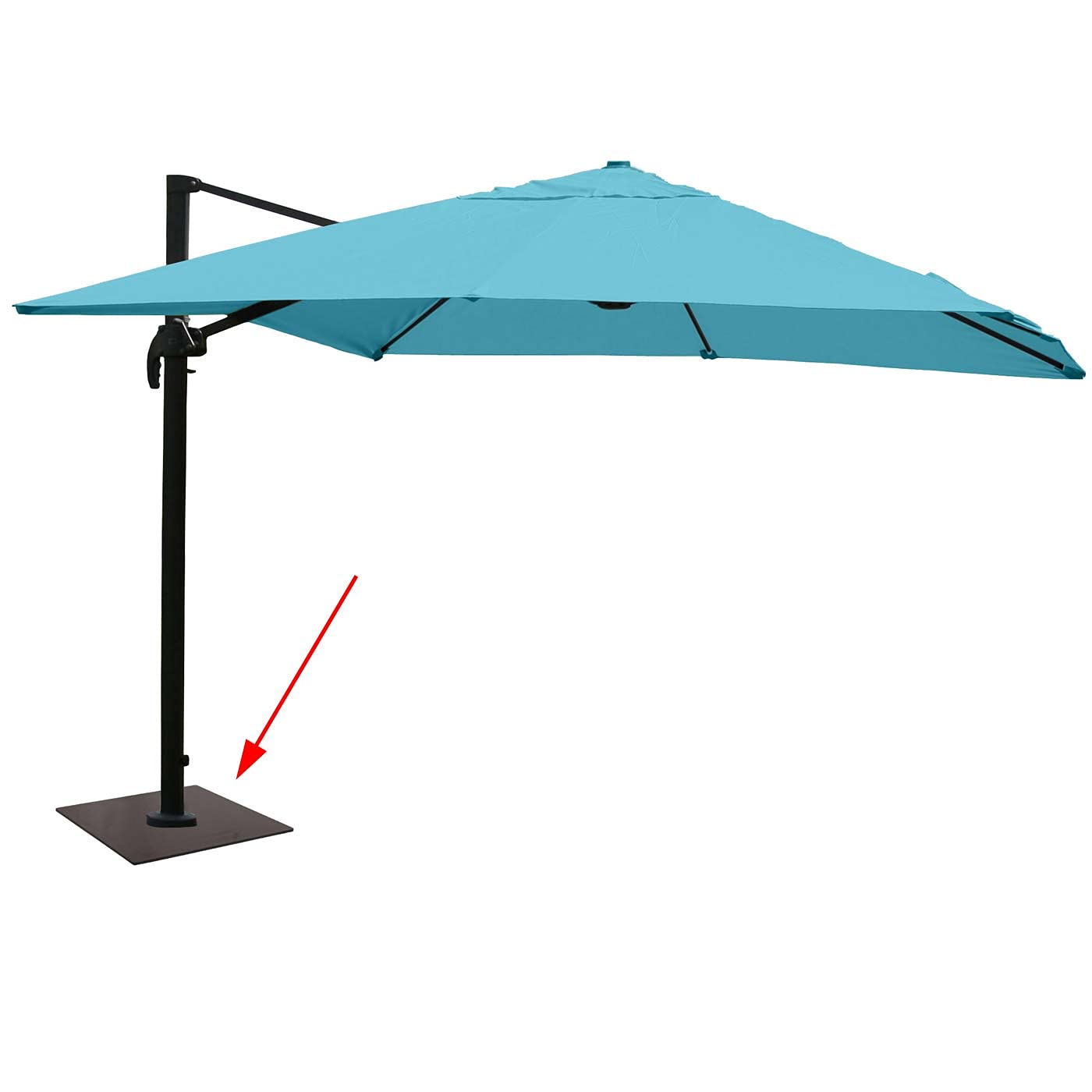 Płyta podłogowa do parasola przeciwsłonecznego XXL HWC-D20, A96 i Meran Pro, kotwa podłogowa, wspornik słupka, stojak na parasol, metal 24 kg