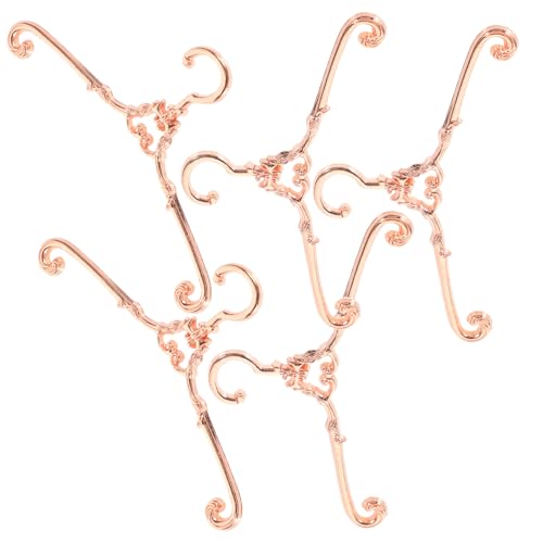 Yardwe 5Pcs Vintage Doll Clothes Hangers Doll Smooth Surface Doll Apparel Hangers for Dolls for Neat Organization
