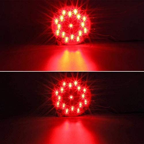 Partsam 4Pcs Red 7" Round Bus Stop Brake Tail Lights STT 17 LED Sealed LED Stop/Turn/Tail School Bus Light for Trucks Trailers Towing RVs Buses ATVs Utility Vehicles by Partsam - Used condition - Image 4