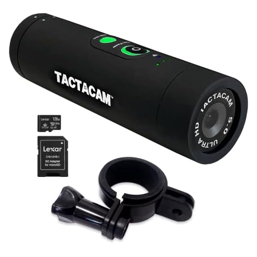 TACTACAM 5.0 Hunting Action Camera Universal Mount Attachment + Lexar 128GB Micro SD Card