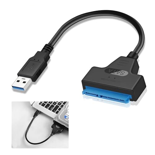 WrteEase USB 3.2 to SATA Adapter Cable for 2.5 SSD HDD Drives - Super Fast Data Transfer Cable Converte, Compatible with SATA I II III, Plug and Play with LED Indicator