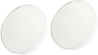FOMIYES 2PCS Pocket Cosmetic Mirror Portable Suction Cup Makeup Mirror Hand Held Vanity Mirror Suction Cup Magnifying Mirror Pocket Magnifying Glass Mirror for Purse Magnifier Travel Round