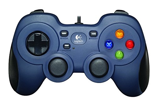 Logitech F310 Manette de Jeu Filaire, Configuration Type Console, Croix Directionnelle 4 Switchs, Prise en Main Confortable, Câble 1,8m, PC - Bleu/Gris