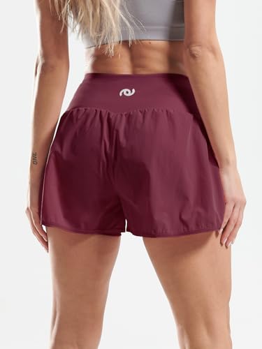 Image of CADMUS 2 in 1 Women's Spandex Athletic Shorts Gym Yoga Shorts Pockets