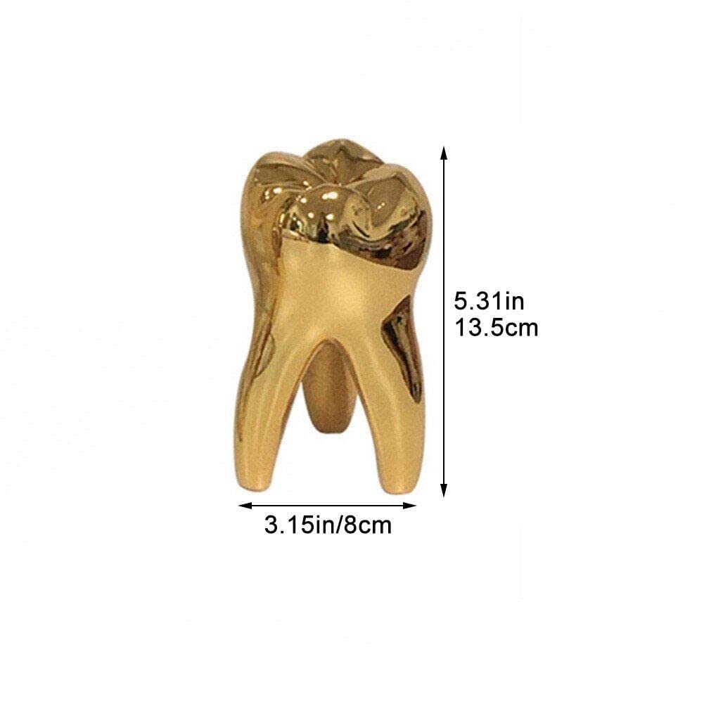 Zęby artystyczna rzeźba vintage motyw dentystyczny kształt zębów figurka zęby ornament model do dekoracji biurka biurowego