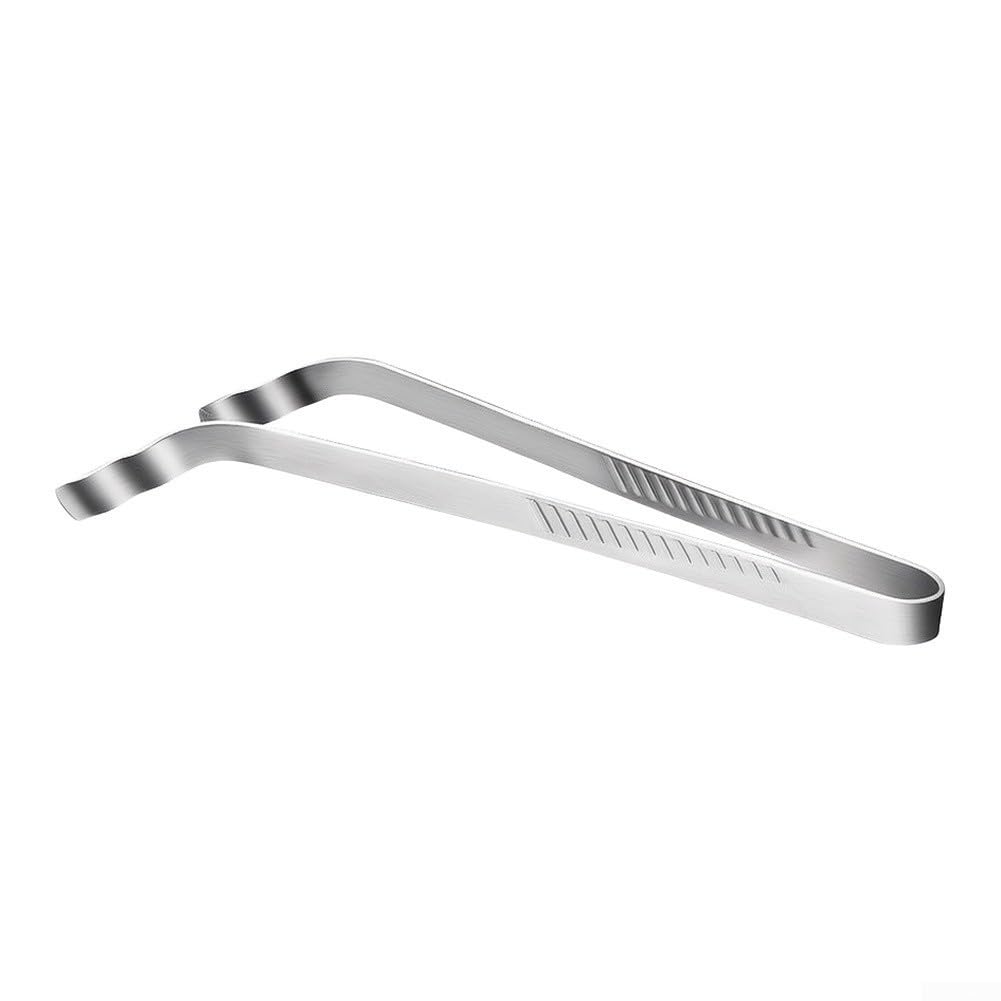 QOXEZY Pinzas de acero inoxidable, mango extralargo, cabeza de abrazadera dentada antideslizante para carne, pan, pasta, herramienta multiusos para barbacoa, freír, hornear, servir buffet (9)
