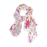 ALAZA Chiffon Scarf for Women Pink Lobster Coral Starfish Sheer Scarves Shawls and Wraps Lightweight Long Silk Scarfs Spring Summer Fashion Shawl