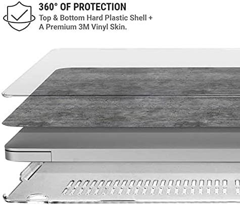 Skinit Case + Skin Compatible with MacBook Air 13in M1 (2021) Originally Designed Natural Grey Concrete Design