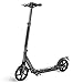 Trottinette Pliable Équitation en extérieur Portable Scooter-adulte trottinette avec frein à main, Grande roue réglable Planeur portable, arrière Système antichocs, soutien 330 lb, non électriques
