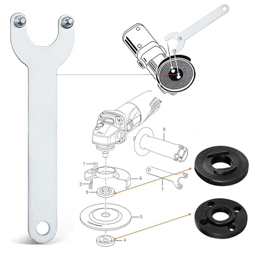 Rybtd Clé pour Meuleuse 125 mm avec Bride de Meuleuse d'Angle, Compatible avec les Meuleuses d'Angle de 125 mm – vue 3