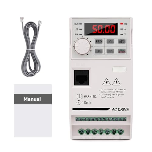 Variador de Frecuencia Monofasico Convertidor de Frecuencia VFD Entrada Monofásica 220V Salida Trifásica 380V Regulador de Velocidad para Motor de 2.2 kW