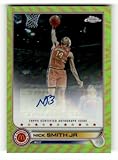 2022 Topps Chrome McDonald's All-American Autograph Yellow Refractor #CA-NS Nick Smith Jr RC AUTO 27/75 Basketball Trading Card Hornets