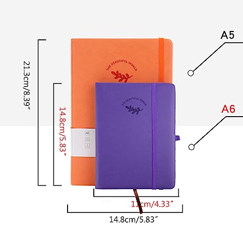 Porte-bloc-notes journal de poche A5 rigide en cuir PU