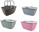 Einkaufskorb Korb, Flechtoptik 22 x 44 x 32 cm, ca. 17 Liter Neu