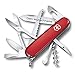 Victorinox Huntsman Swiss Army Knife, 15 Functions, Swiss Made Pocket Knife with Large Blade, Screwdriver, Scissors and Wood Saw - Red