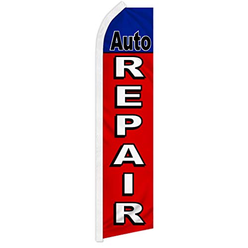 Auto Repair Swooper Advertising Flag - Perfect For Auto Repair Shops, Mechanics, Specialty #TOP25