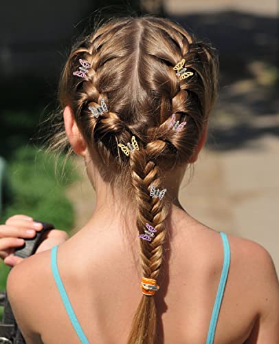 Wecoe 30Pcs Small Butterfly Hair Clips Mini Claw Clips Cute Purple Pink Gold Silver Black Hair Clips Metal Decorative Tiny Hair Clips Kid Baby Toddler Halloween Hair Accessories Women Girls Gift #TOP3