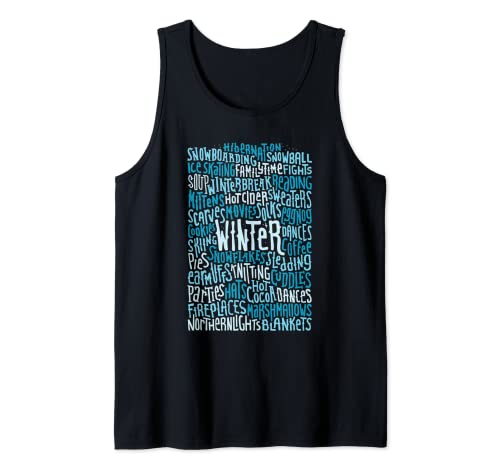 Lo mejor del gráfico de tipografía de invierno Camiseta sin Mangas