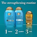OGX Renewing + Argan Oil of Morocco Shampoo, Damage Repair Shampoo & Argan Oil to Help Strengthen & Repair Dry, Damaged Hair, Paraben-Free, Sulfate-Free Surfactants, 25.4 fl. oz - Image 5
