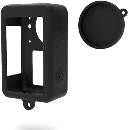 Careflection Silicone case + Silicon Lens Cap Protective Sleeve for DJI Osmo Action 3 / DJI Action 4 Camera Protector Guard Protection Cover (Shock,Water Proof) - 5 Year Warrantied (Black)