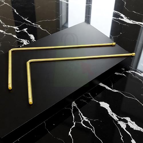 Image of Brass Dowsing Rods Pair for Vastu | 5 mm Diameter | Set with Board & Brass Pendulum (Assorted) | Aura Energy Scanner | Feng Shui | Reiki | Dowsing Rods | L-Rod